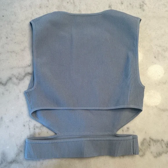 ARITZIA Sculpt Knit Blue Sleeveless Top - Picture 2 of 2